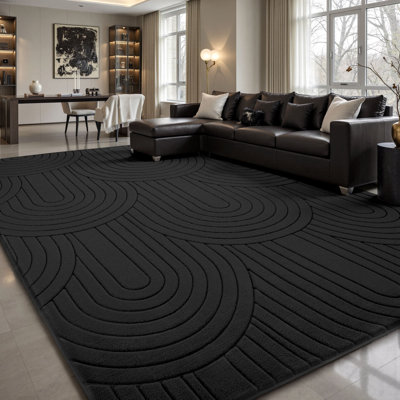 6x9 Area Rugs for Living Room,Soft Large Area Rug Modern Annualrings Rugs Machine Washable Area Rug,Non-Slip Rug Carpet for Bedroom Under Dining Table Home Office Decor