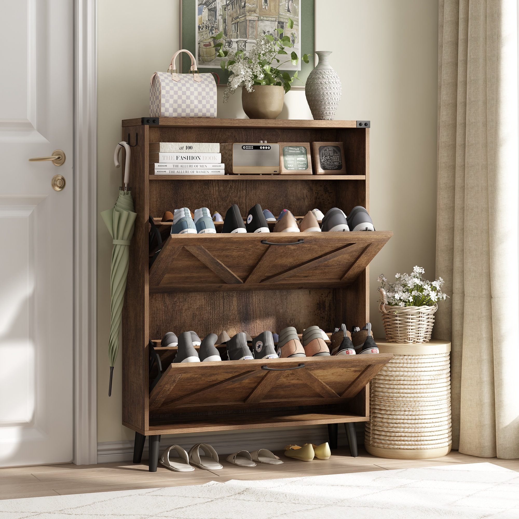 Red Barrel Studio® Shoe Storage Cabinet & Reviews | Wayfair