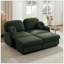 Canapé en forme de U Chenille Cloud, canapé à assise profonde avec repose-pieds amovibles, coussins ronds et coussins de dossier matelassés exquis, pieds à structure encastrée, assemblage facile, convient au salon, vert-1420342217