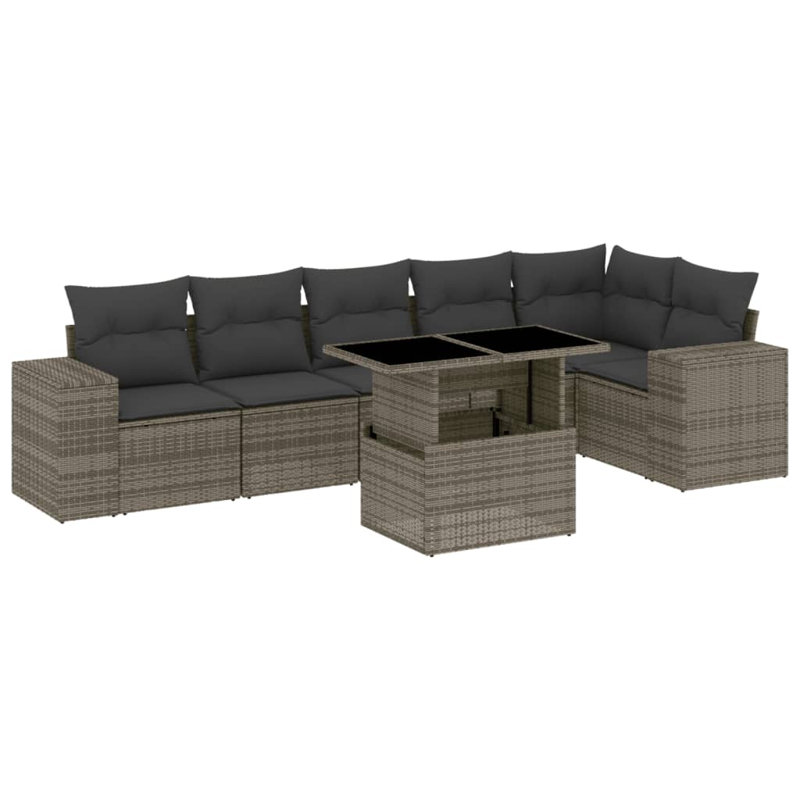 Ensemble de canapé de jardin Vidaxl gris
