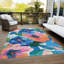 Tapis bleu marine intérieur / extérieur lavable à la machine Claudian ACN1488-103147986