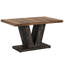 Table de salle à manger de 47 po pour 4-6 personnes - Table de cuisine et de salle à manger avec base piédestal robuste-1339551293-1339551291