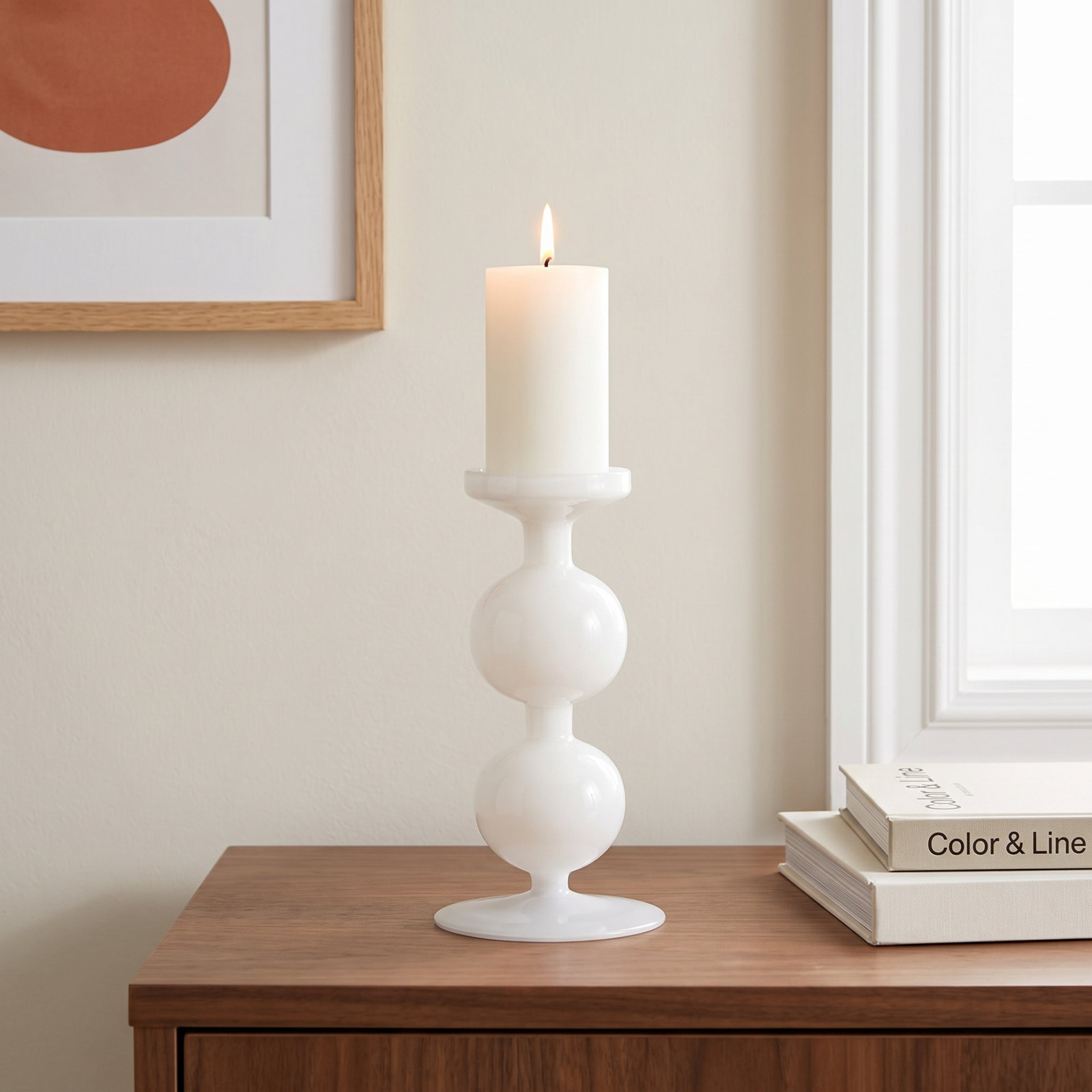 Recycled Glass Candlestick Holder