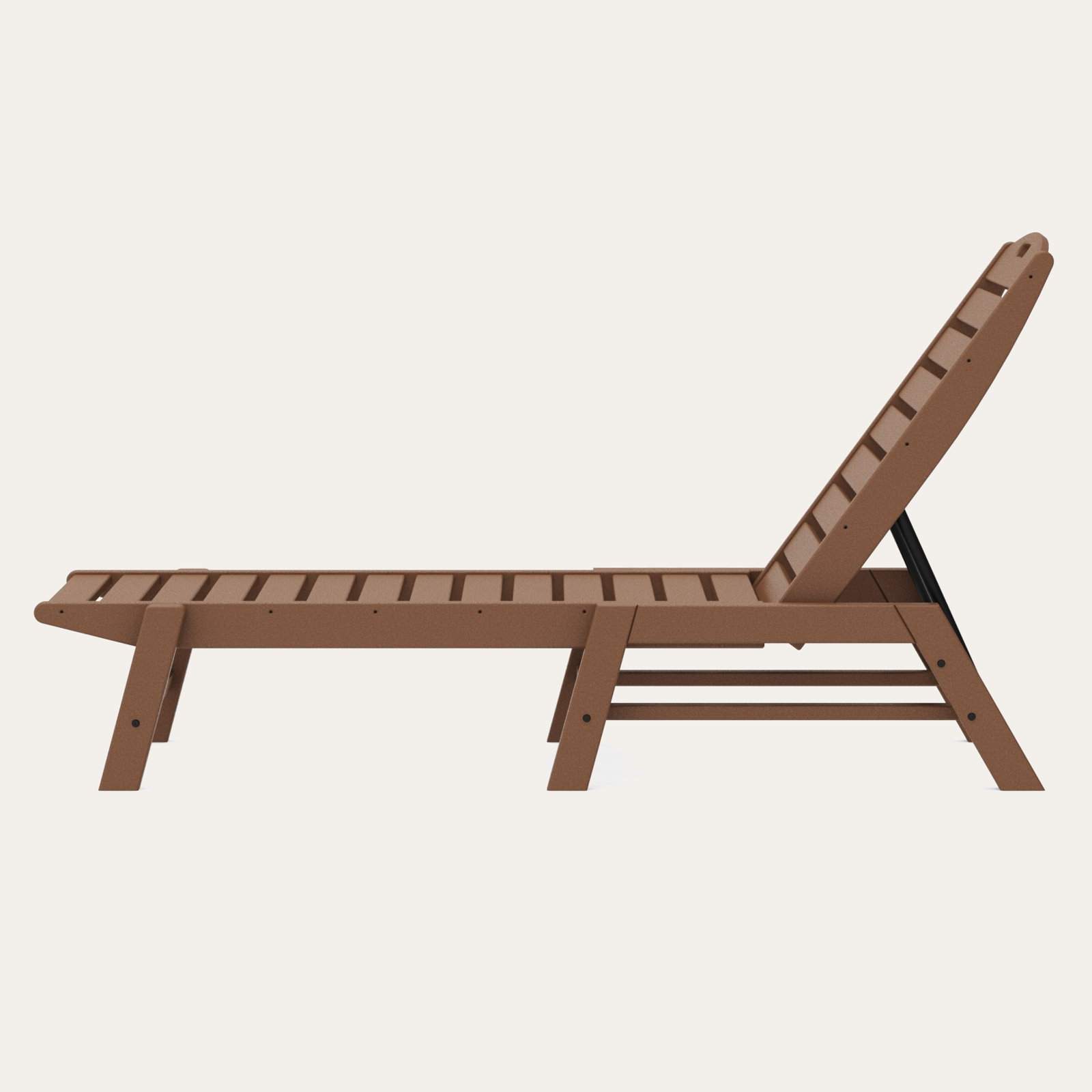 POLYWOOD® Nautical 24" Patio Chaise Lounge, Teak