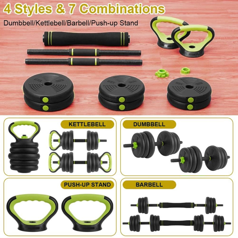 Qeetex 1 66 Green Standard Dumbbell