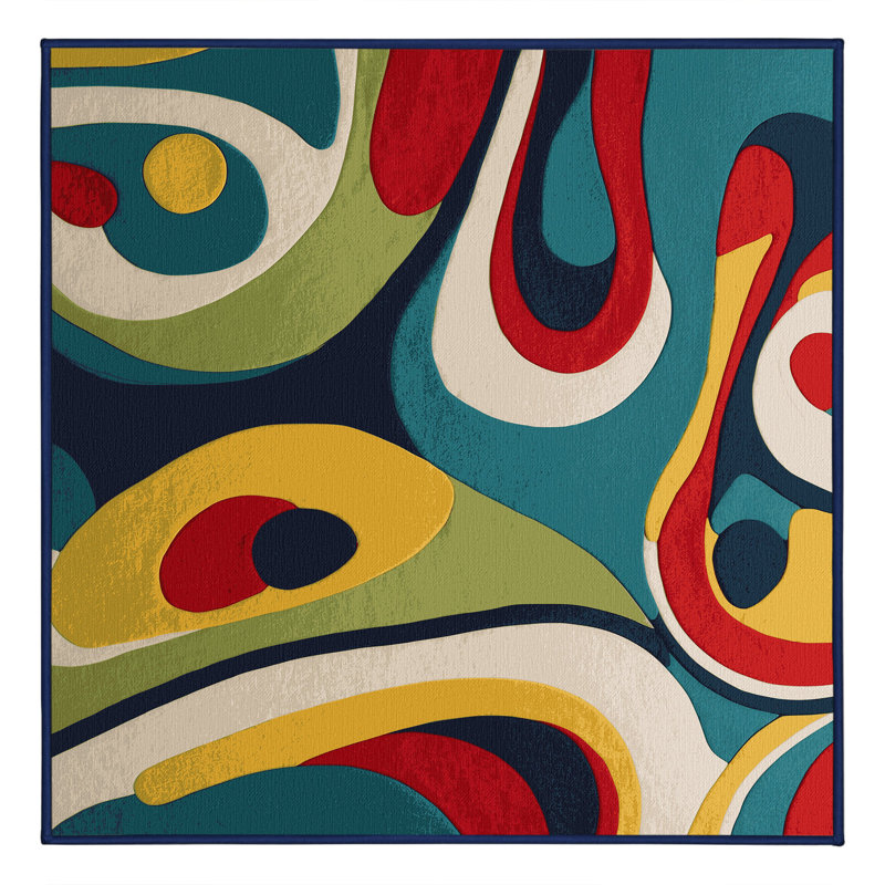 Retro Snap Rug, Round 8'