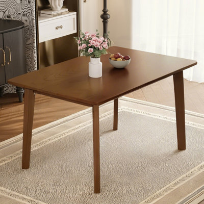 Rustic Farmhouse Dining Table - Solid Wood Frame, Minimalist Modern Dining Table For Kitchen, Dining Room, Living Room