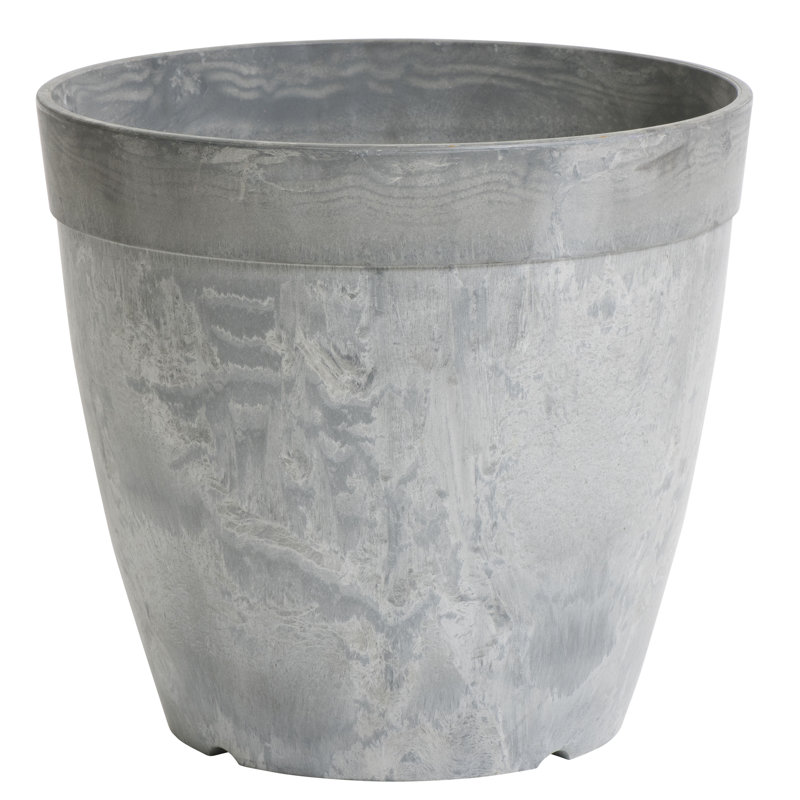 Burdette Pot Planter, Grey, 11.5" H x 12.75" W x 12.75" D