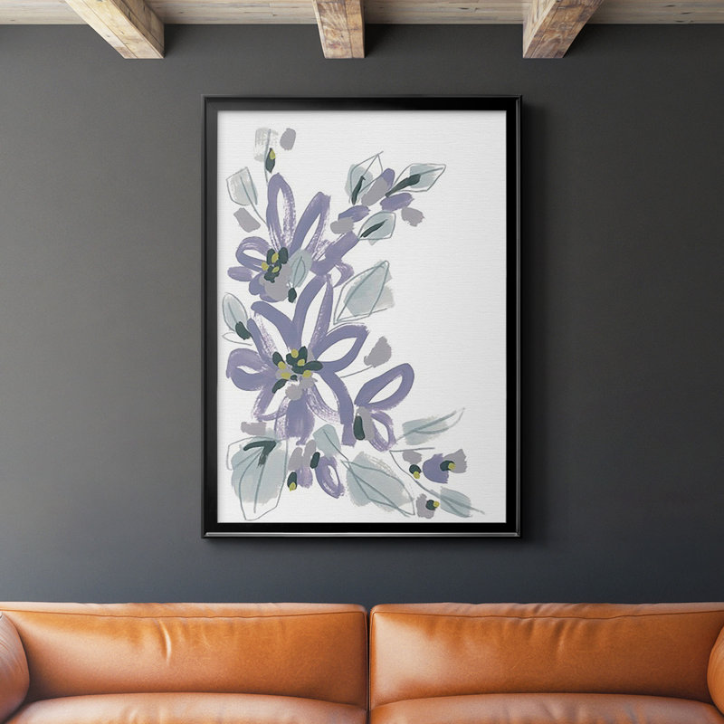 Periwinkle Patch I, reproduction d'art encadrée, H 42,5 po x l 30,5 po x P 1 po, Noir