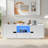 Modern High Glossy Rectangle Coffee Table With 2 Cabinets, One Drawer, 16 Colour Led Lights And An Open Shelf-573594052