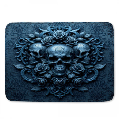 Tapis de bain Skulls With Roses