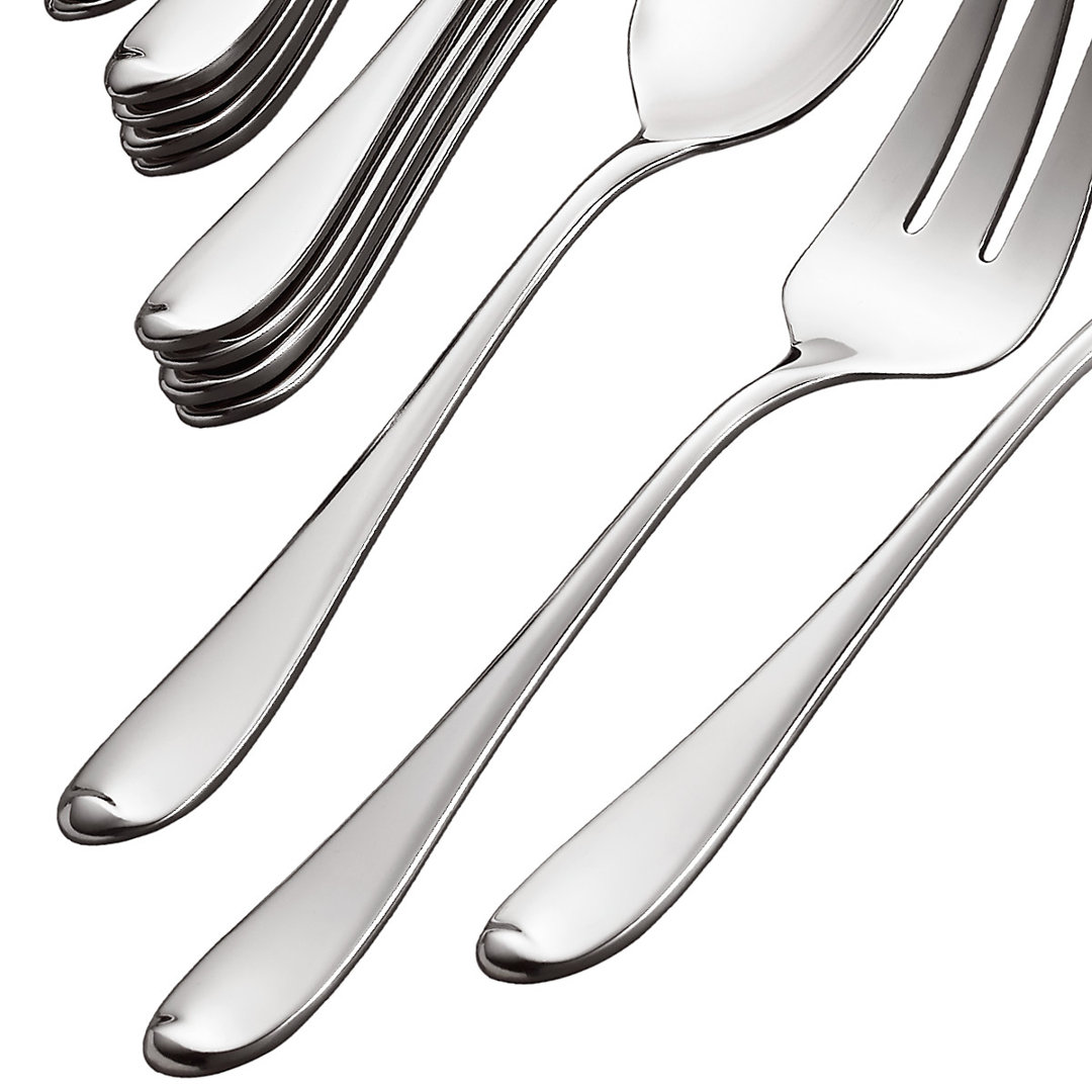 45 Piece 18/10 Stainless Steel Flatware Set, Service for 8 Hampton Forge