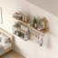 Ensemble de tablettes murales flottantes avec panier de rangement et porte-serviettes, tablettes multifonctionnelles pour la salle de bain, la cuisine, le salon, la chambre à coucher et la salle de classe-718588670
