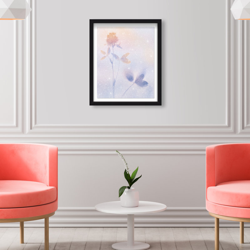 Lavender Shadows II Shadowbox Floral & Botanical Print by Oliver Gal, Black Frame, 16 x 20, 17.5"H x 21.5"W, Black Shadowbox