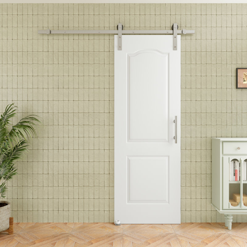 Porte de grange coulissante en bois 80 po H 2Lite, 28 po x 80 po