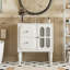 Meuble-lavabo de style rétro avec lavabo en céramique 30 po