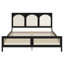 Modern Platform Bed Featuring Rattan Headboard-1639249220-1639249219