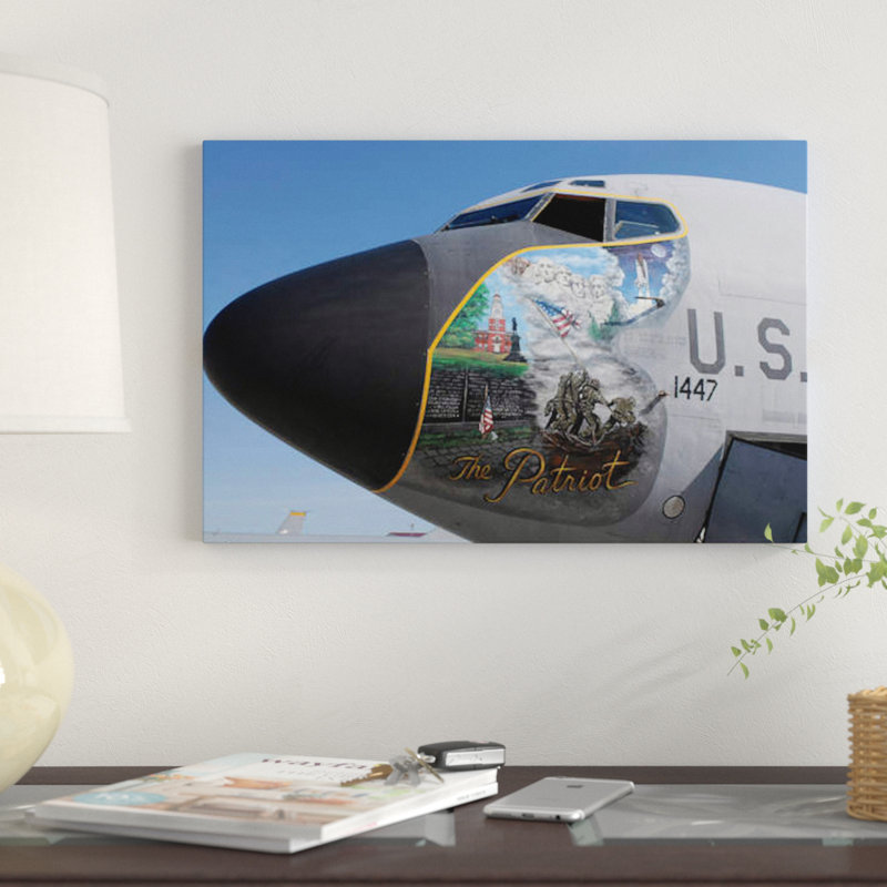 « a kc-135 stratotankering patriotiqueing nez art », reproduction de photo sur toile, H 8 po x l 12 po x P 0,75 po