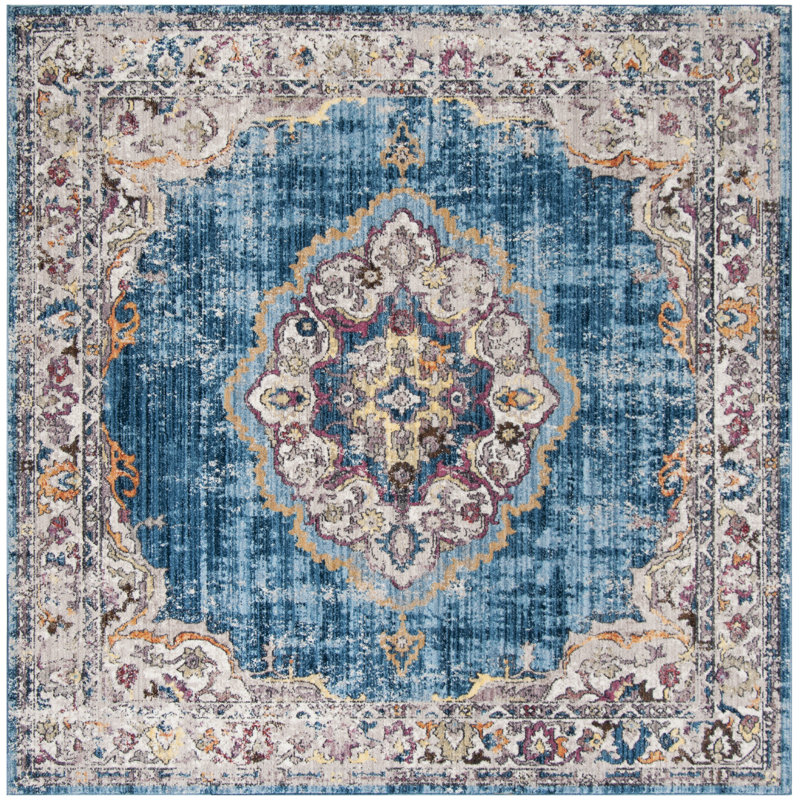 Fitzhugh Performance Oriental Rug, Square 7'