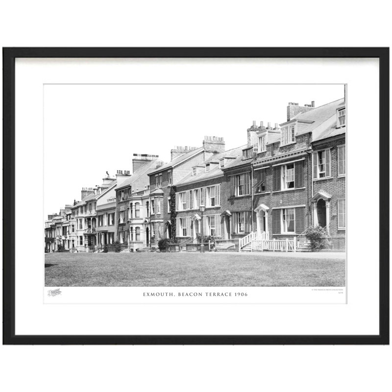 Exmouth, Beacon Terrace 1906 1 Piece Single Picture Frame Wall Art, 45cm H x 60cm W x 2.3cm D