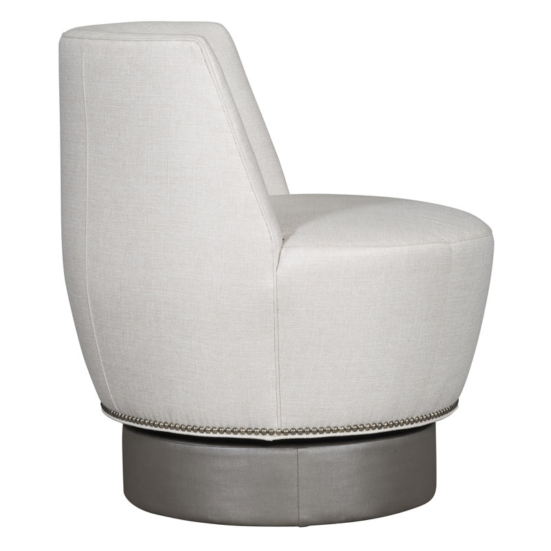 Michael Weiss Tilson Upholstered Swivel Armless, Yes, Casa Blanca, Tuck Linen