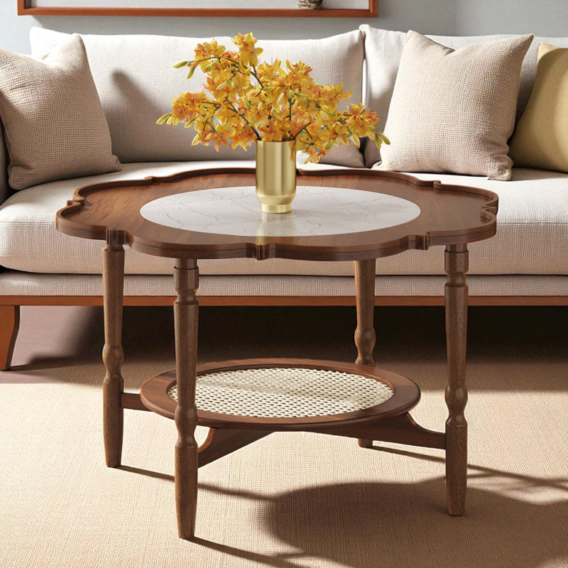 Table basse à plateau avec tablette