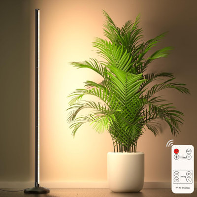65 Inch LED Grow Light With Timer & 10 Level Dimming, Full Spectrum Standing Plant Lamp For Indoor Greenhouse