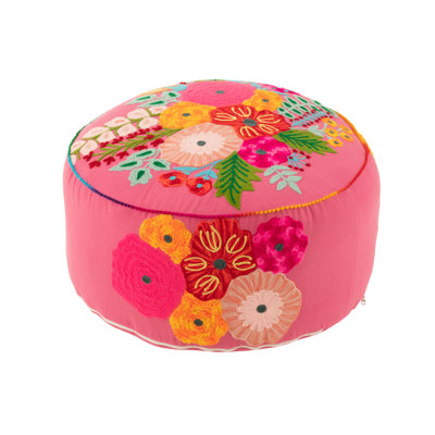 Spring / Summer 2024 50cm Wide Round Floral Pouffe Ottoman