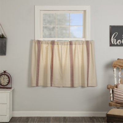 Market Place Red Grain Sack Stripe Tier Set of 2
