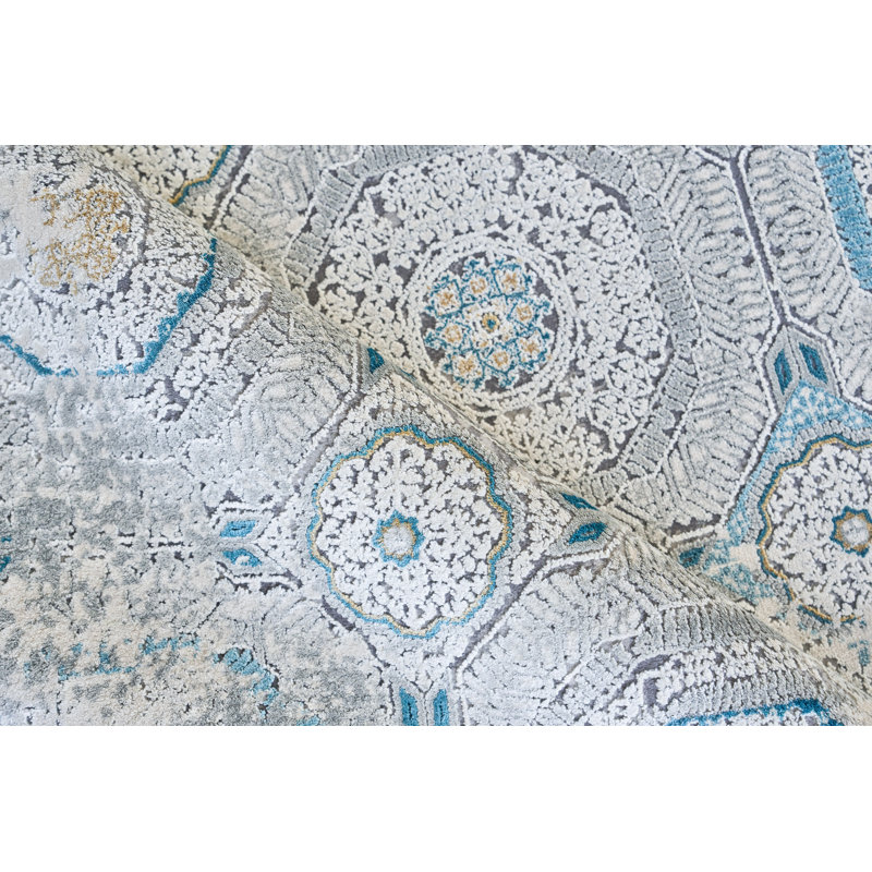 Legacy Blue/Ivory Area Rug, Rectangle 8' x 10'