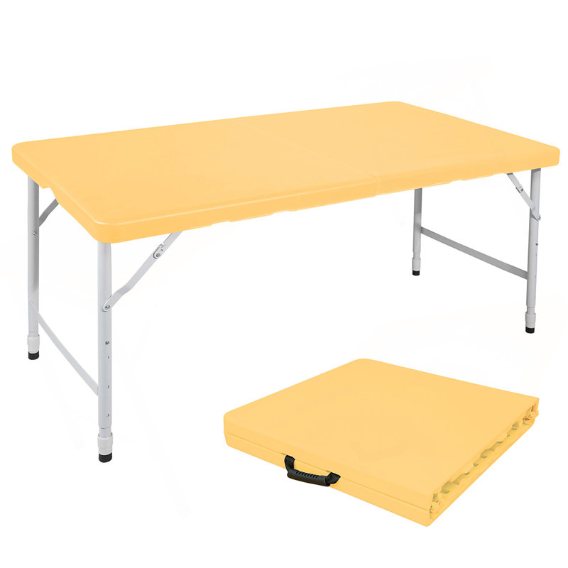 Table pliante portative de 4 pi pour une utilisation intérieure et extérieure avec une capacité de 135 kg et une conception à installation rapide
