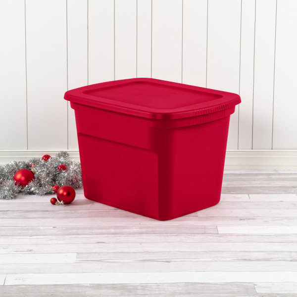 Bac de rangement en plastique Stérilite, Rouge, 72 pte, 16