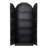 2-Door Black Tall Accent Cabinet