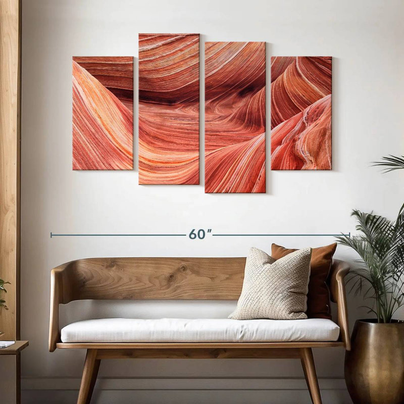 Alvord Wave Rock Formation, H 32 po x l 52 po
