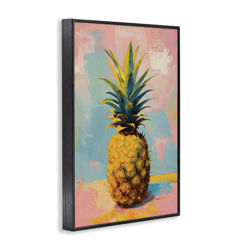 Giclée encadrée «Dream Ananas» par Lsr Design Studio, H 18 po x l 12 po, Giclée encadrée noir minuit