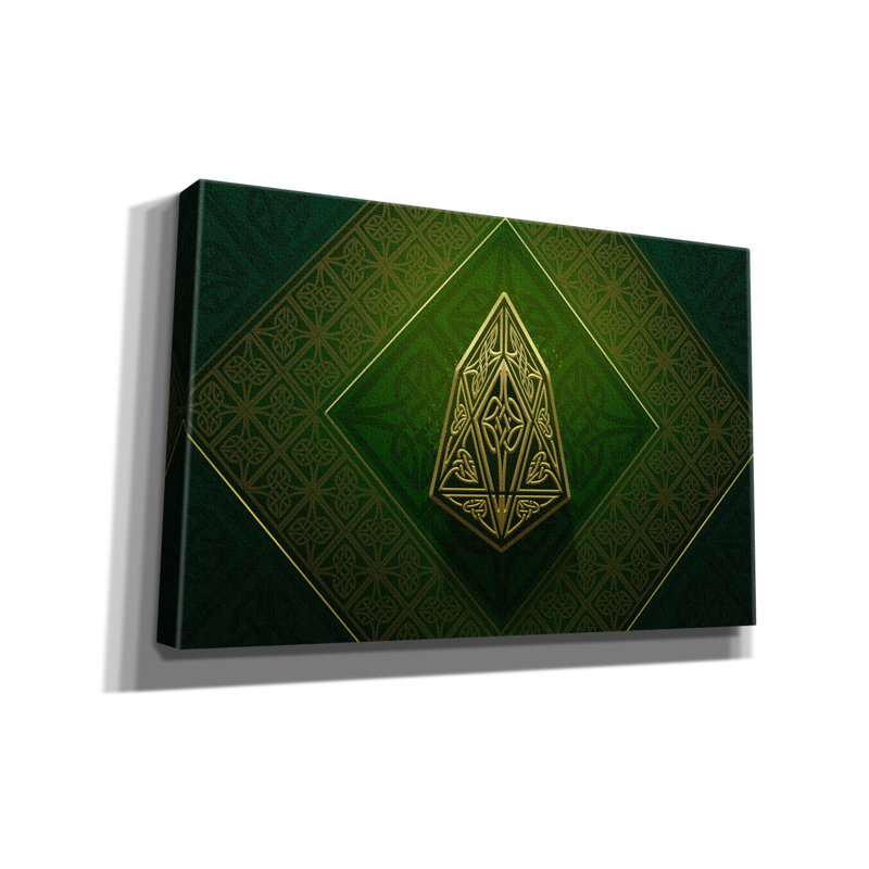 «Celtic Knot EOS Crypto» par Katalina, art mural sur toile, H 26 po x l 40 po x P 1,5 po