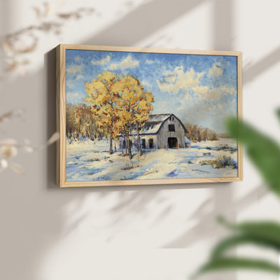 Autumn Barn -Framed Print - Restickable