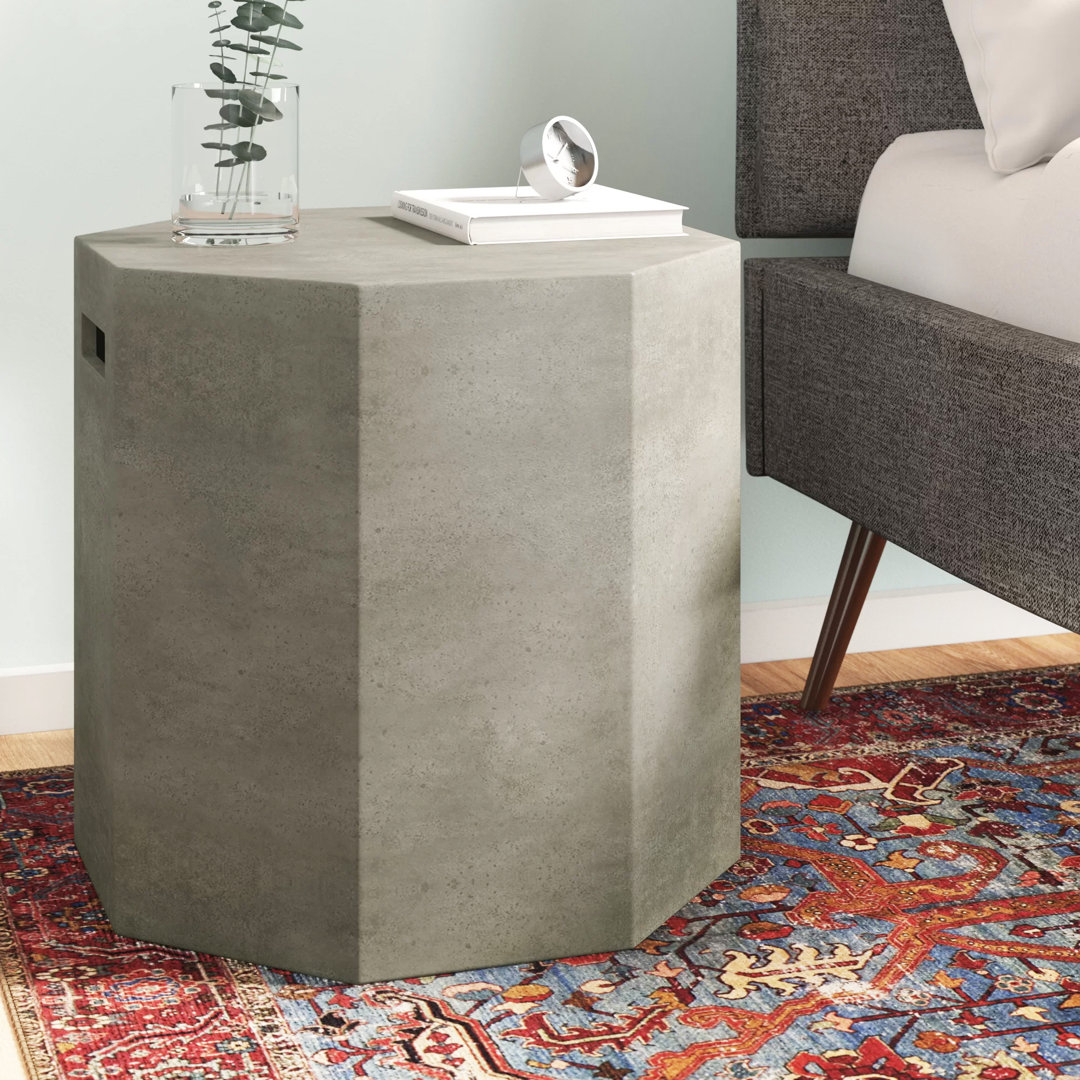 Ankie Concrete Top End Table Williston Forge