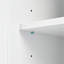 Tall And Wide Storage Cabinet With Doors For Bathroom/Office, Three Drawers, White