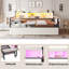 Metal Storage Bed With LED Lighting And Drawers-1701481854