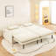 Canapé-lit convertible 4 places - tissu chenille, siège profond, canapé Cloud moderne avec rangement, port USB et oreiller 2-en-1, canapé-lit pour salon, appartement, chambre à coucher, beige-183787511