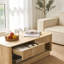Cylora 45.6" Coffee Table with 2-Drawer