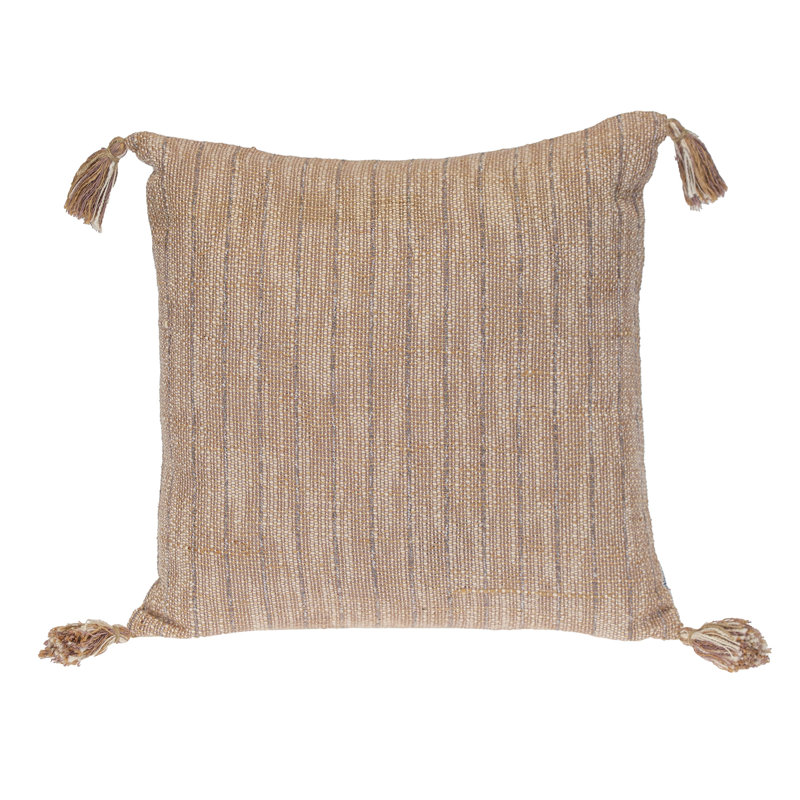 Parkland Collection Transitional Stripes Brown 18" x 18" Pillow