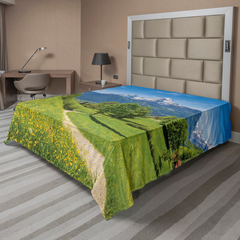 Multicolore Ambesonne, Drap plat pour très grand lit californien