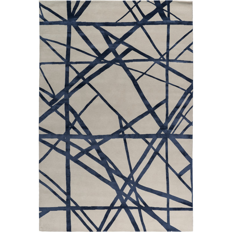 Kelly Wearstler Channels Indigo Area Rug, Rectangle 12' x 16'