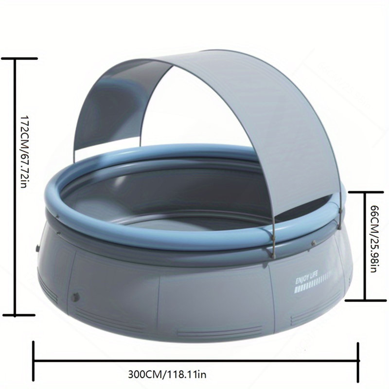 piscine extérieure gonflable, 9.84' W x 25.98" H