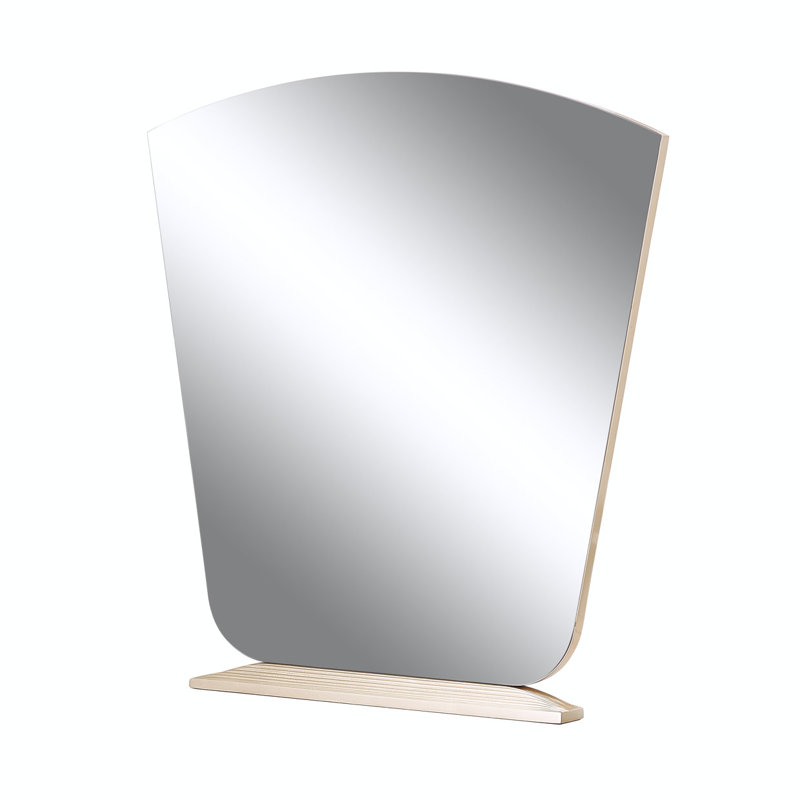 Malibu Crest Asymmetrical Beveled Mirror, Chardonnay, 38.25" x 36"