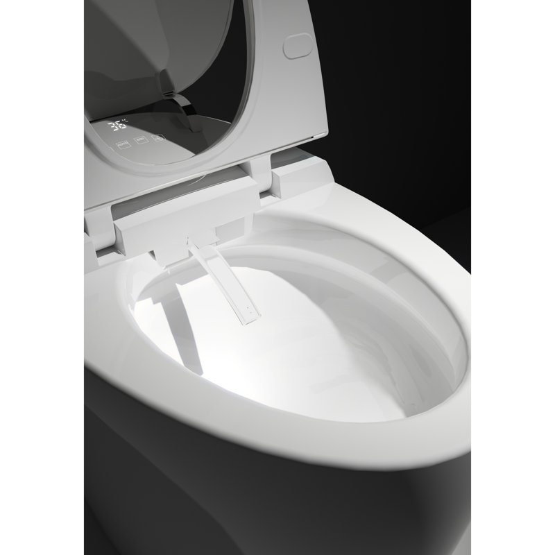Bidet Included Smart Toilet, Auto Open/Close, Foot Sensor Operated, Siphonic Flushing, Led Display, Bathroom Essential Embedded Open/Close Seat, Sensor, 1.28 Warm Air Dryer, Upgrade