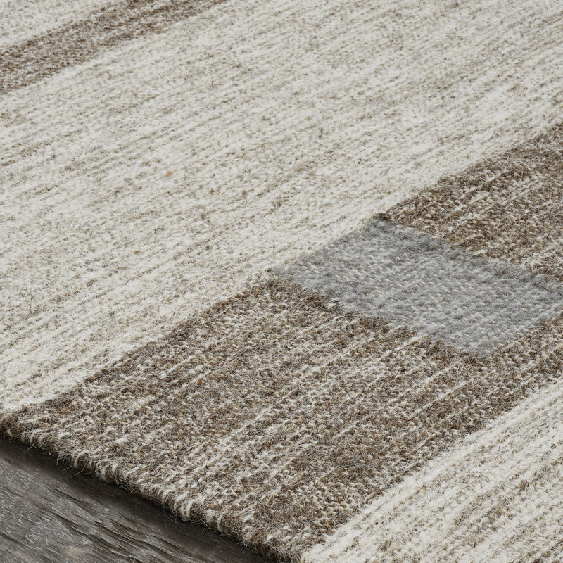 Tarbell Wool Geometric Indoor Rug, Rectangle 5' x 8'