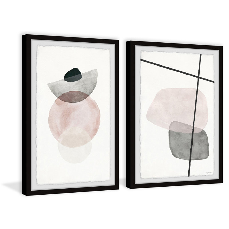 Diptyque à chevauchement de formes, H 12 po x l 8 po